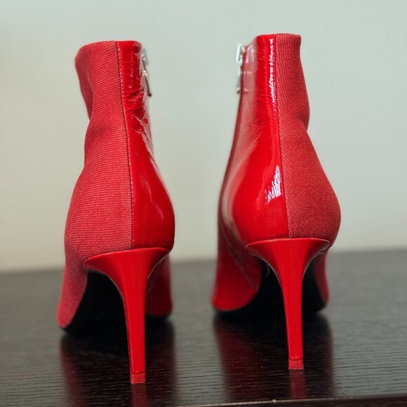 ! NWT Stunning Rag & Bone Red Denim Beha Boot ! - Picture 5 of 8
